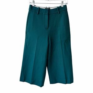J. Crew Teal 100% Wool Cullote Cropped Pants